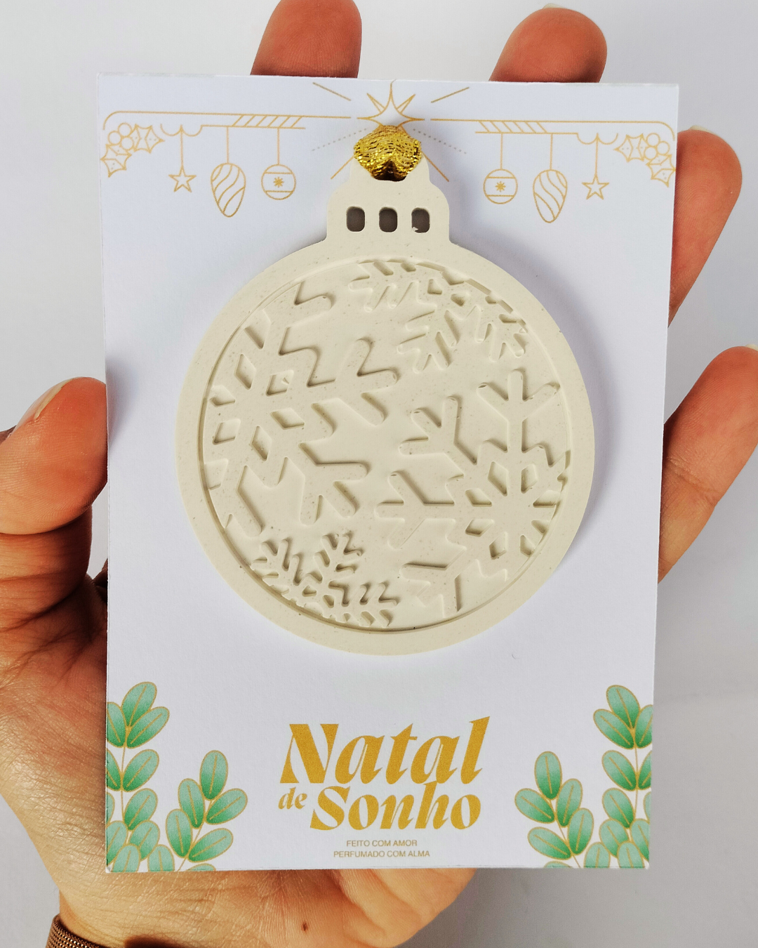 Pingente Aromático Natal de Sonho – Lembrança Mimosa