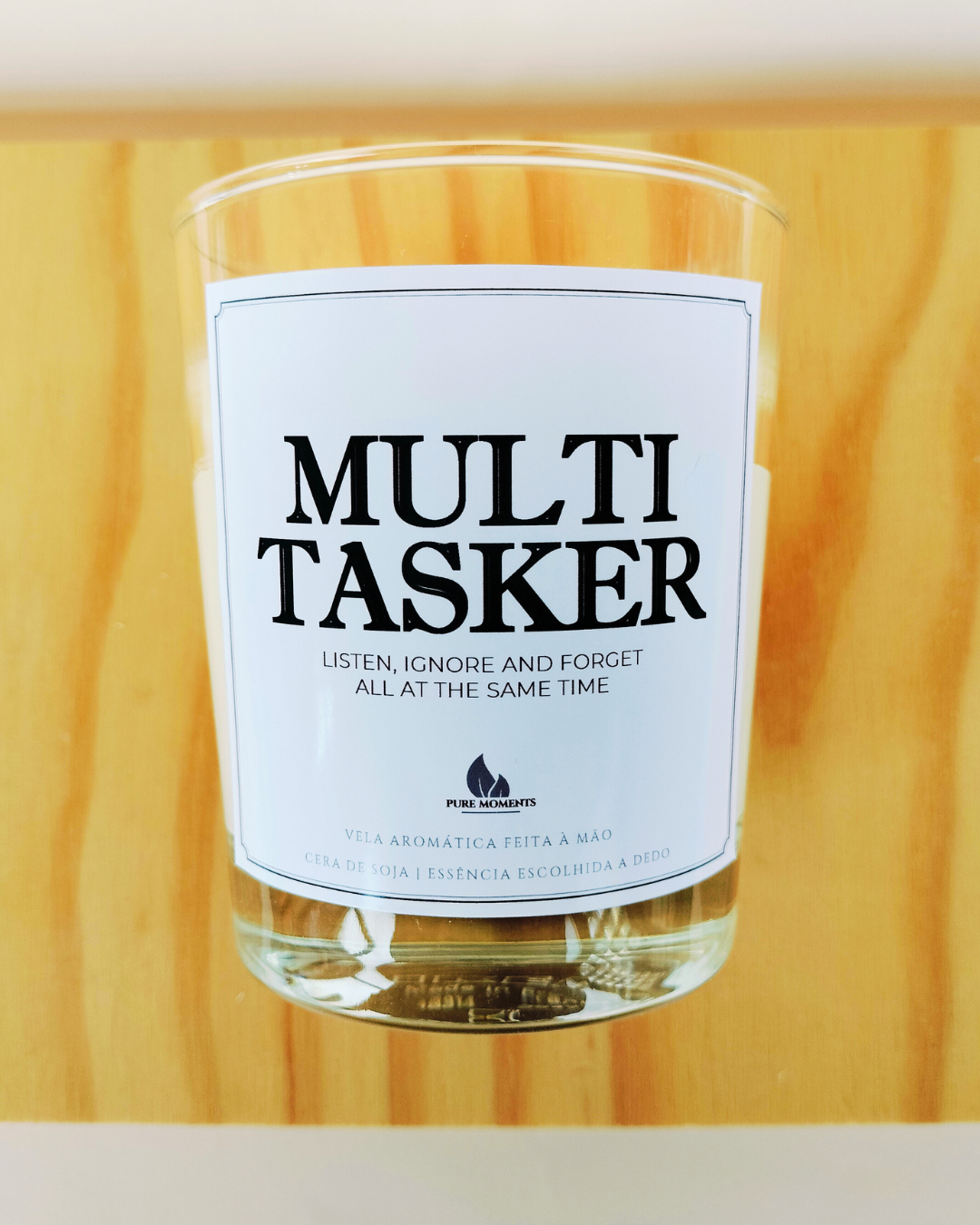 Vela “Multitasker – listen, ignore and forget” – Presente divertido para multitarefas
