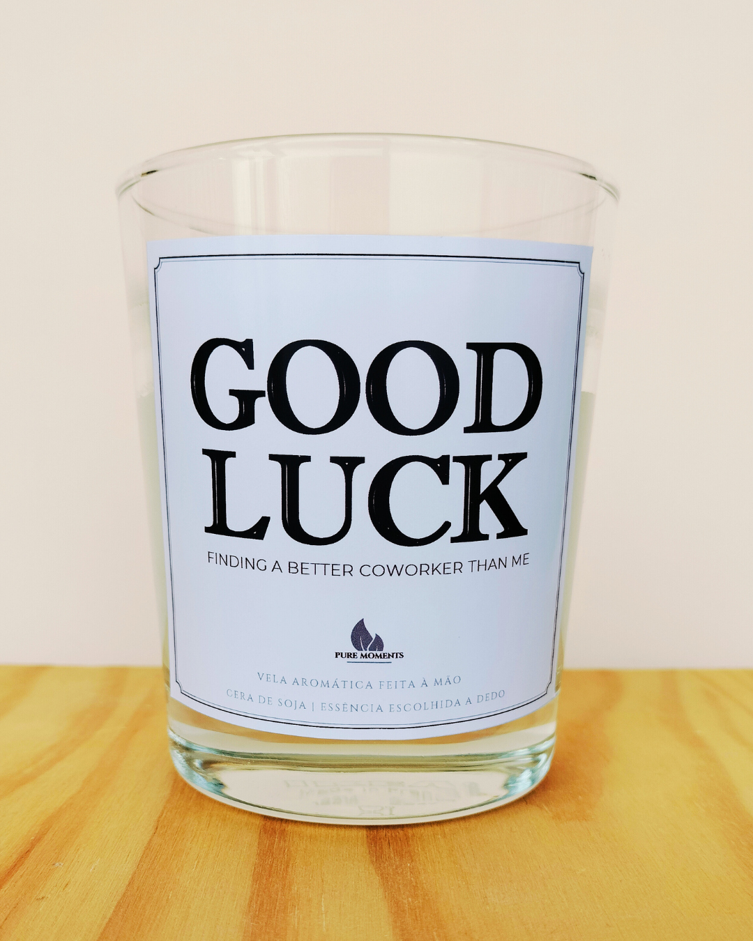 Vela “Good luck” – Presente divertido para colegas top