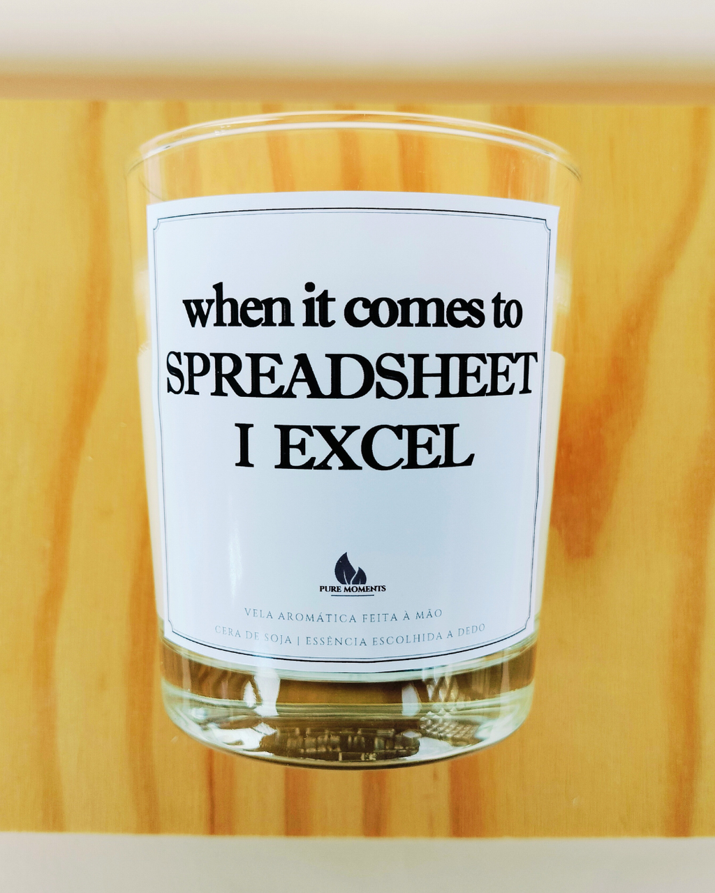 Vela “I excel at spreadsheets” – Presente geek e divertido para amantes de Excel