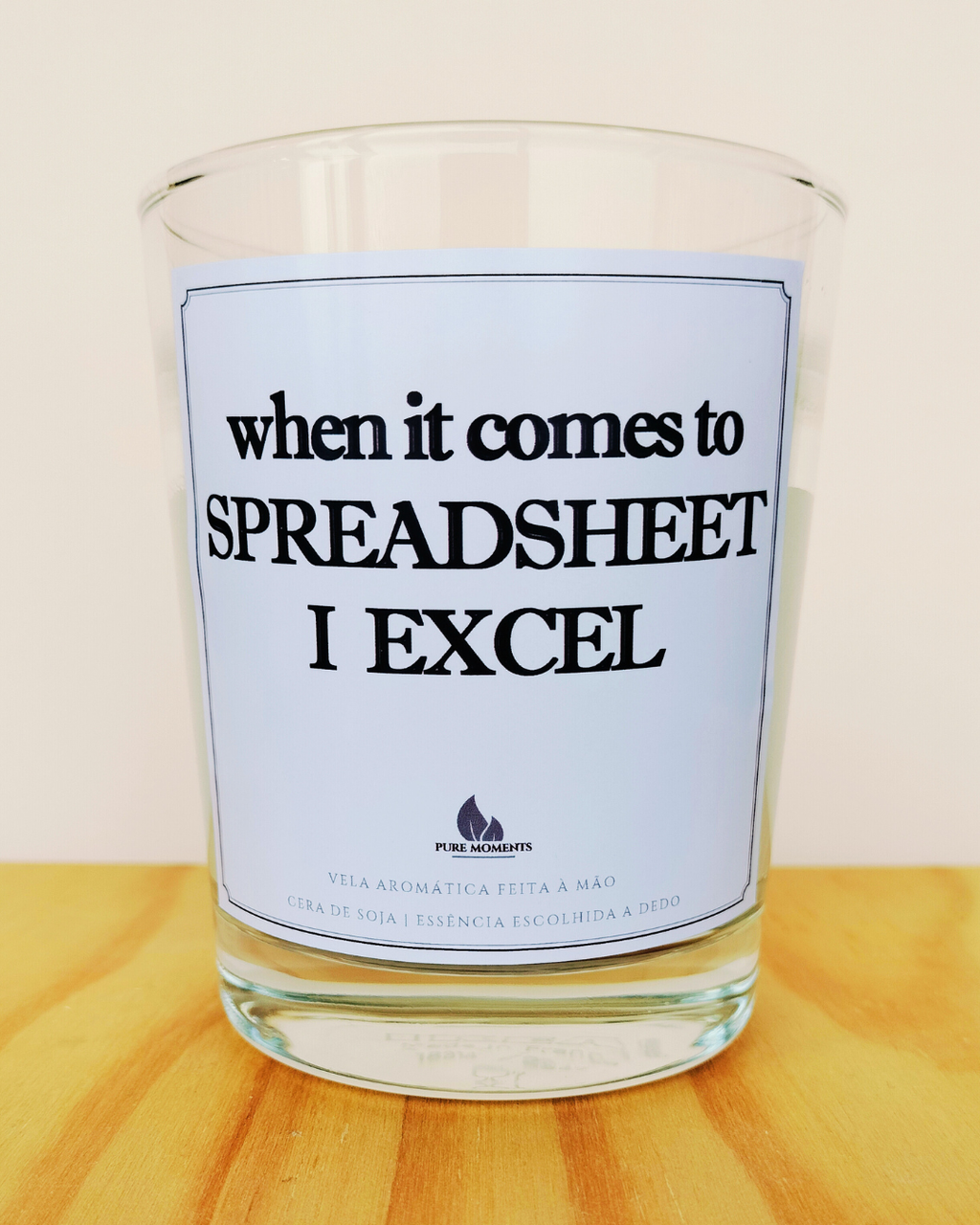 Vela “I excel at spreadsheets” – Presente geek e divertido para amantes de Excel
