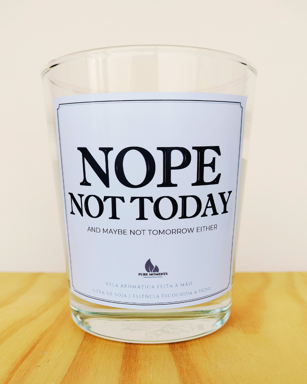 Vela “Nope, not today” – Presente sarcástico para quem não quer saber