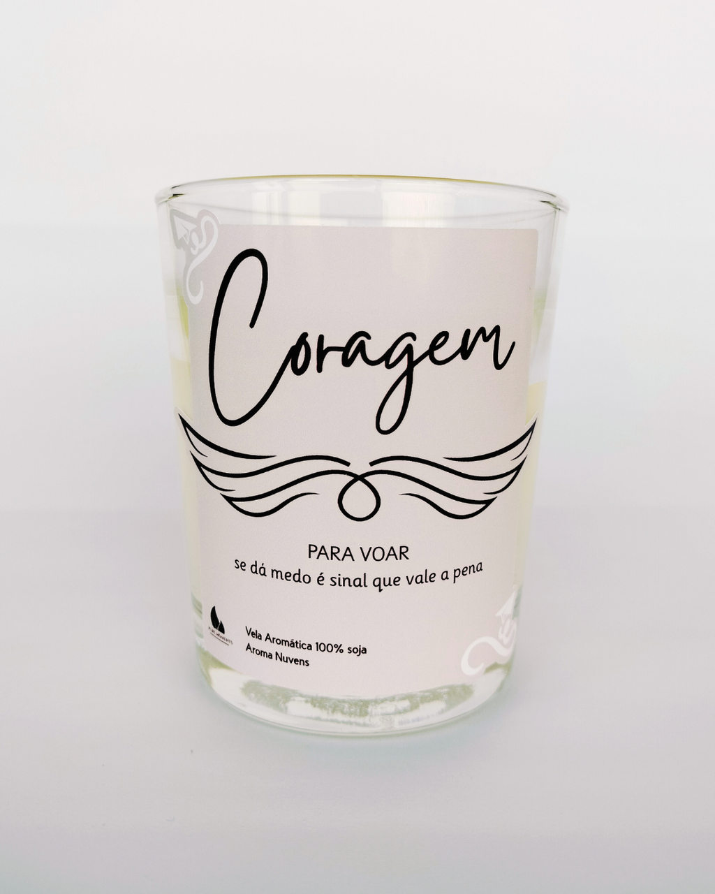 Vela Aromática Coragem | Presente Motivacional com Aroma Nuvens