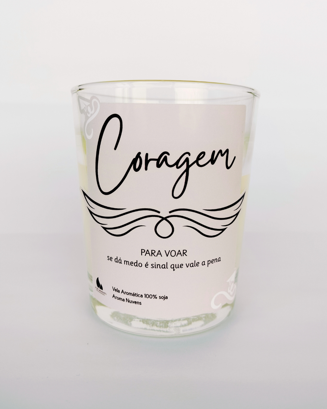 Vela Aromática Coragem | Presente Motivacional com Aroma Nuvens