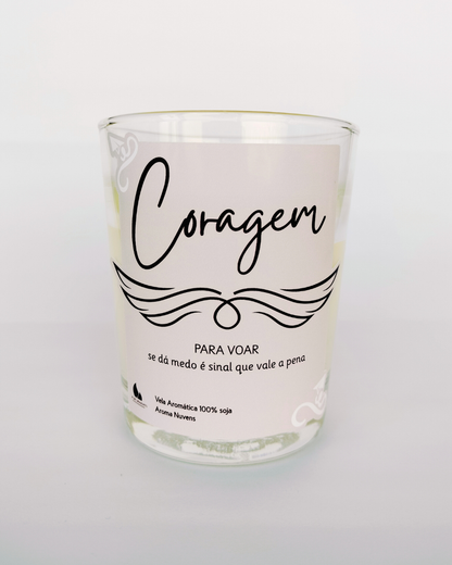 Vela Aromática Coragem | Presente Motivacional com Aroma Nuvens