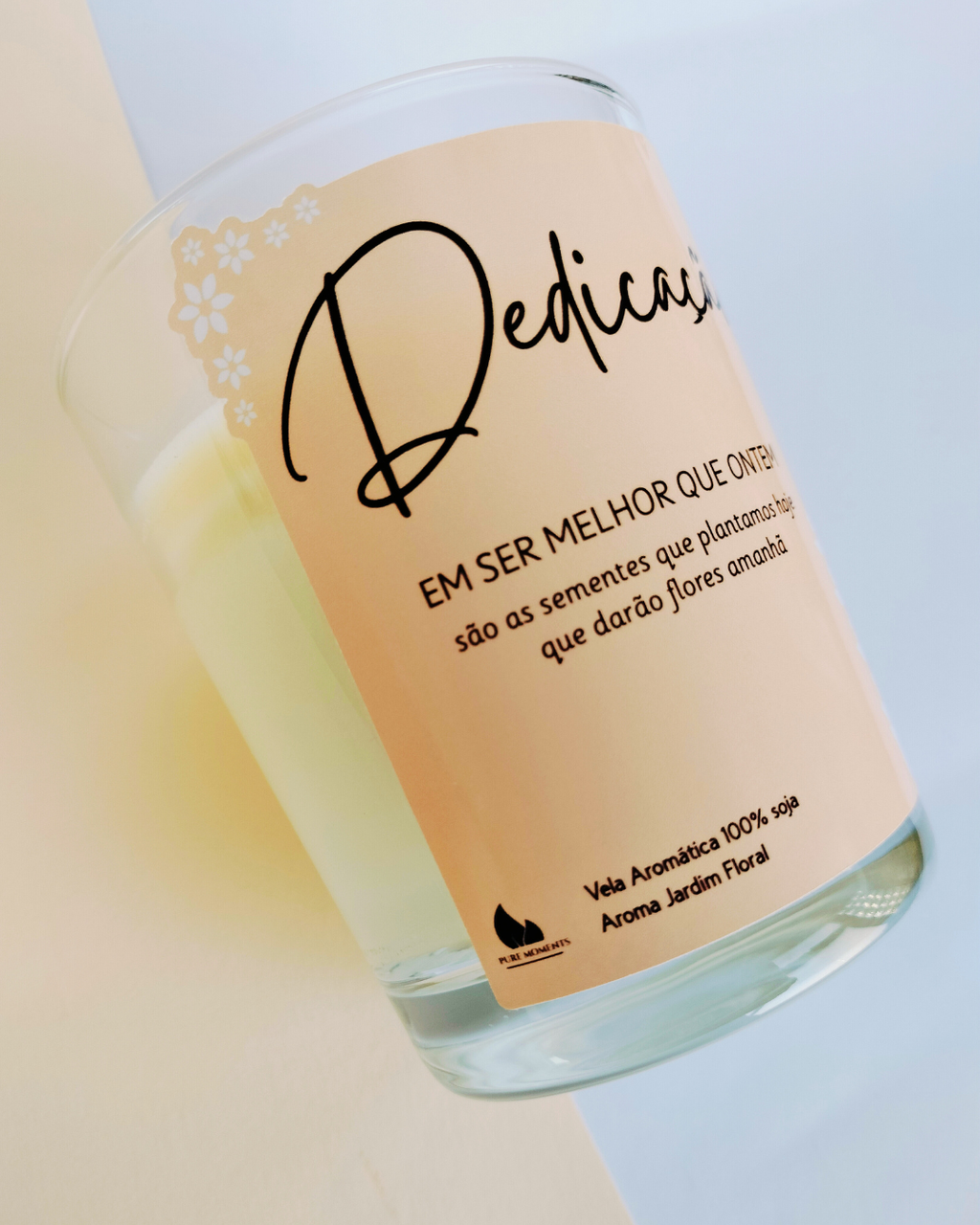 Vela Aromática Dedicação | Presente Inspirador com Aroma Jardim Floral