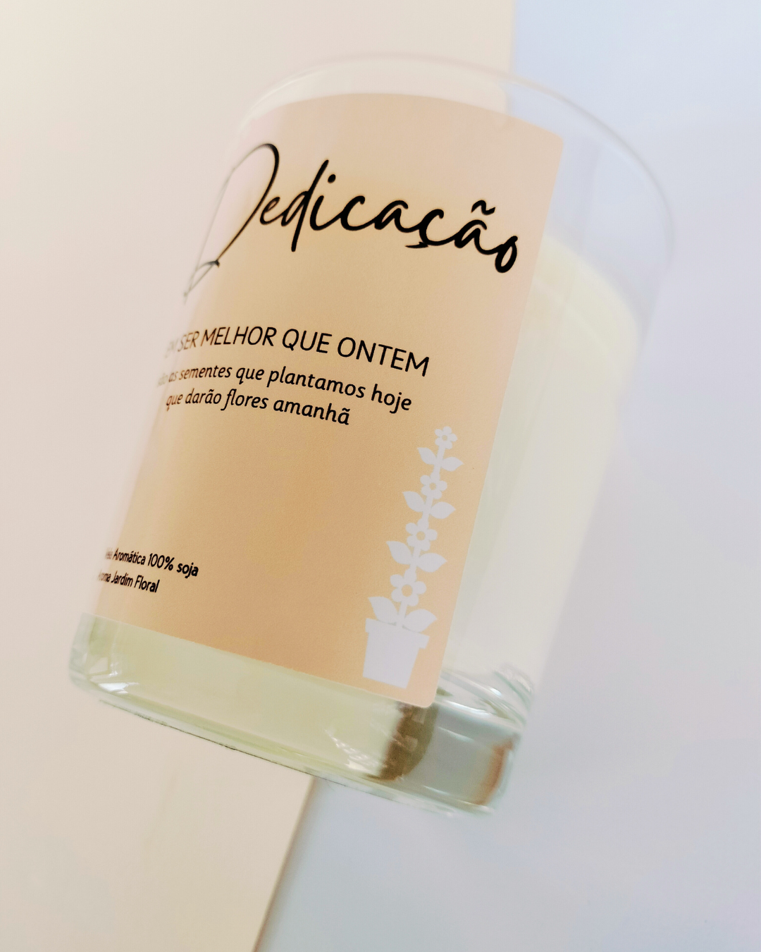 Vela Aromática Dedicação | Presente Inspirador com Aroma Jardim Floral