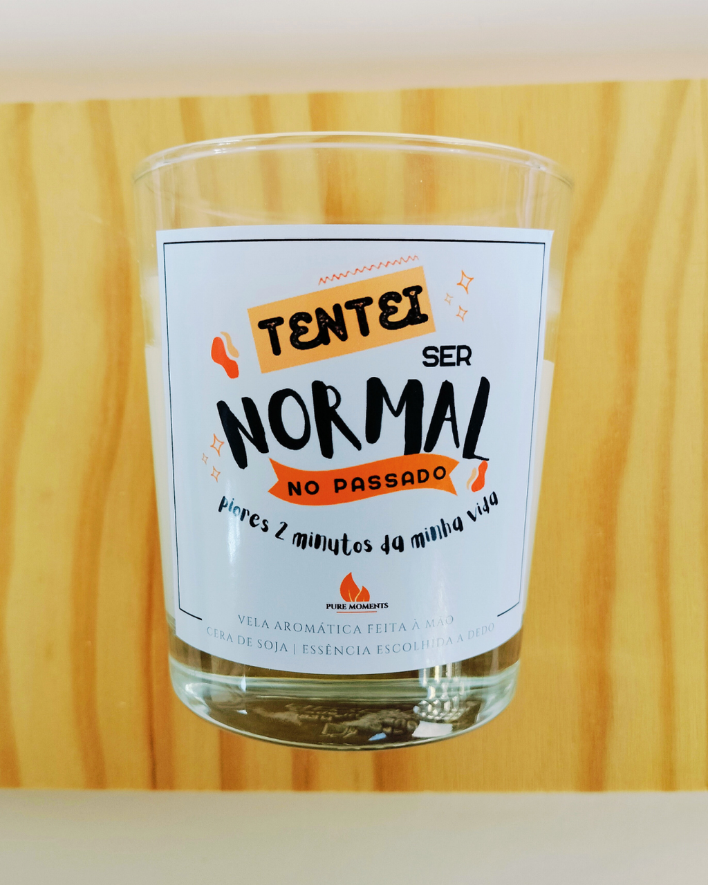 Vela Humorística “Tentei Ser Normal” | Presente Divertido
