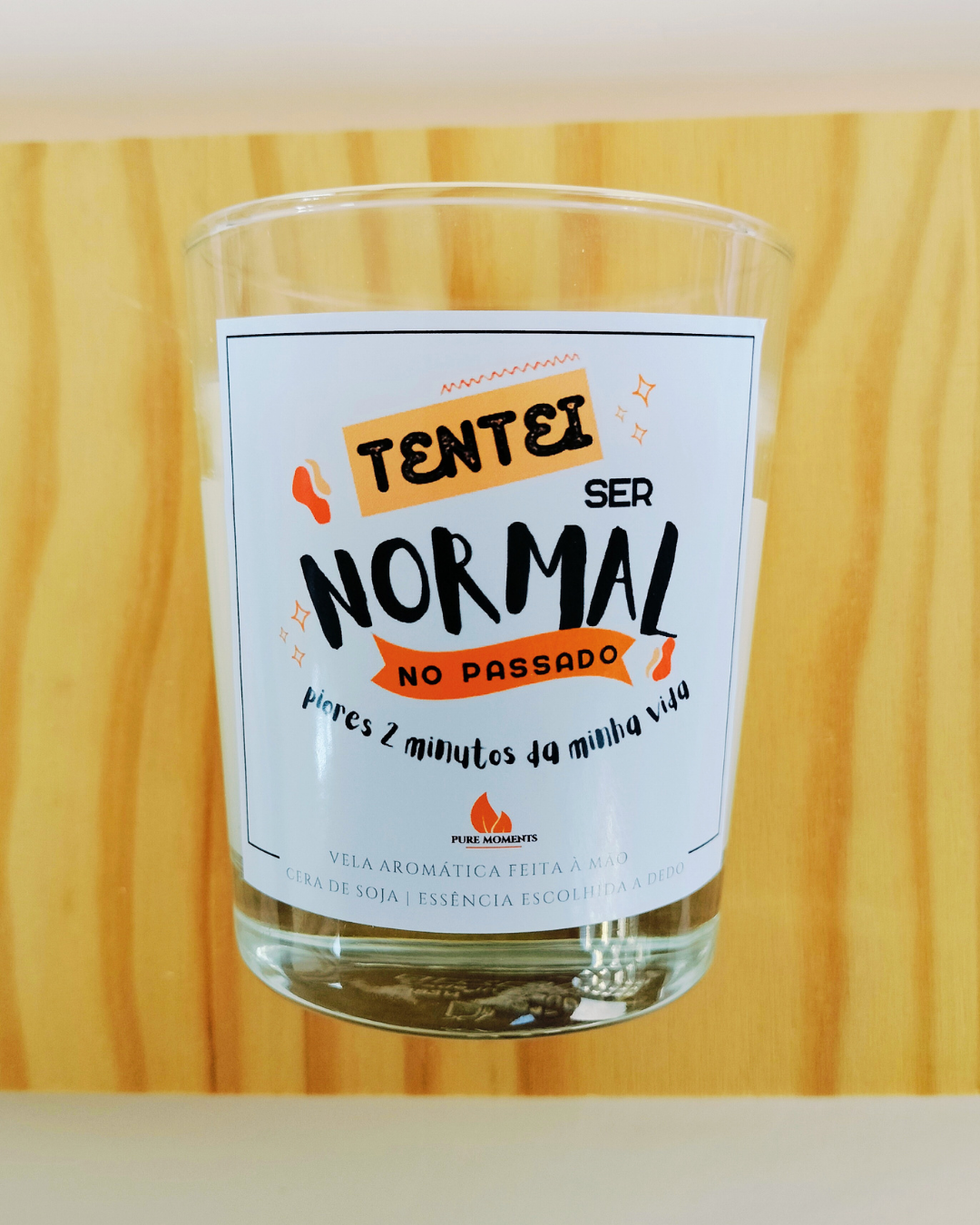 Vela Humorística “Tentei Ser Normal” | Presente Divertido