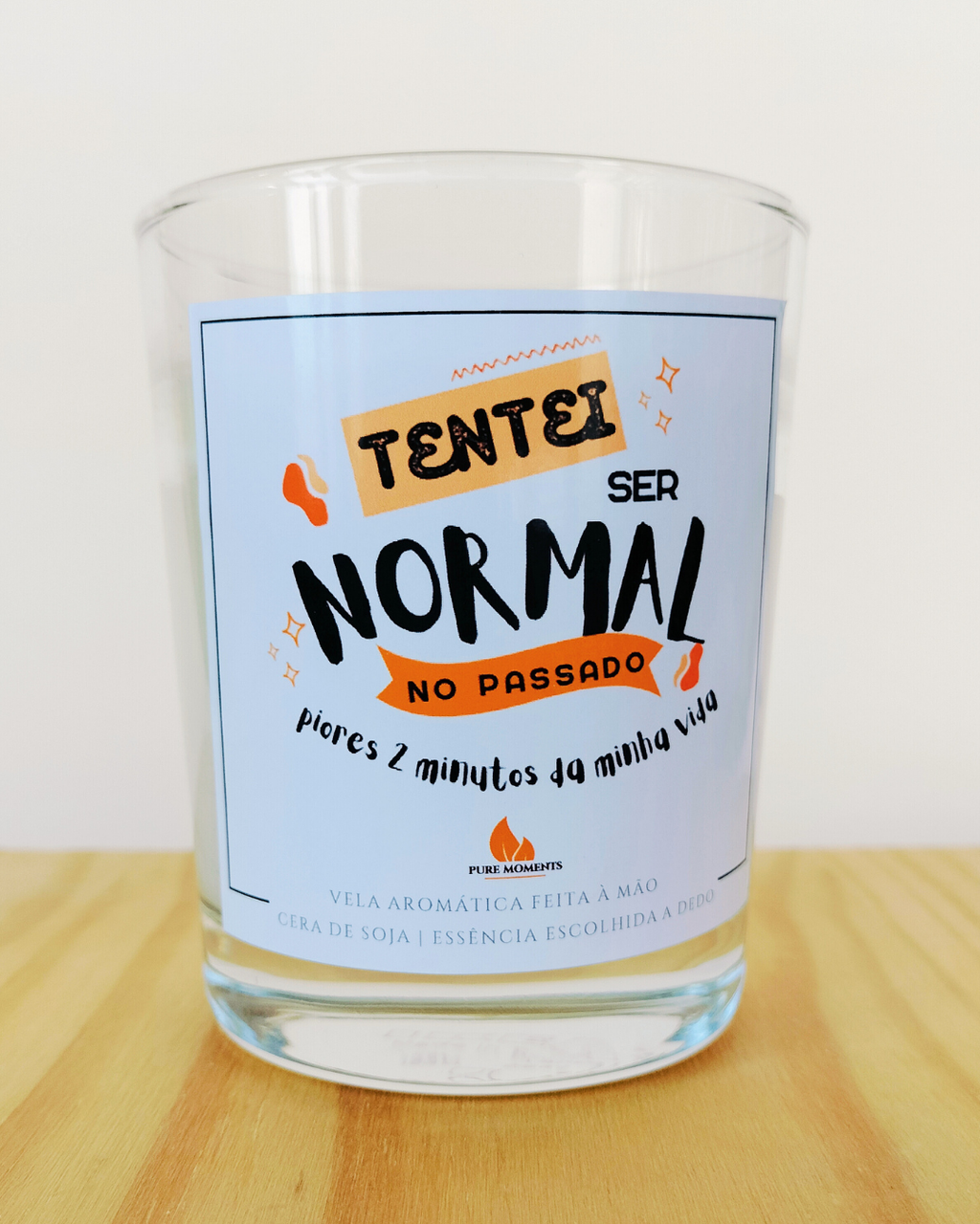 Vela Humorística “Tentei Ser Normal” | Presente Divertido