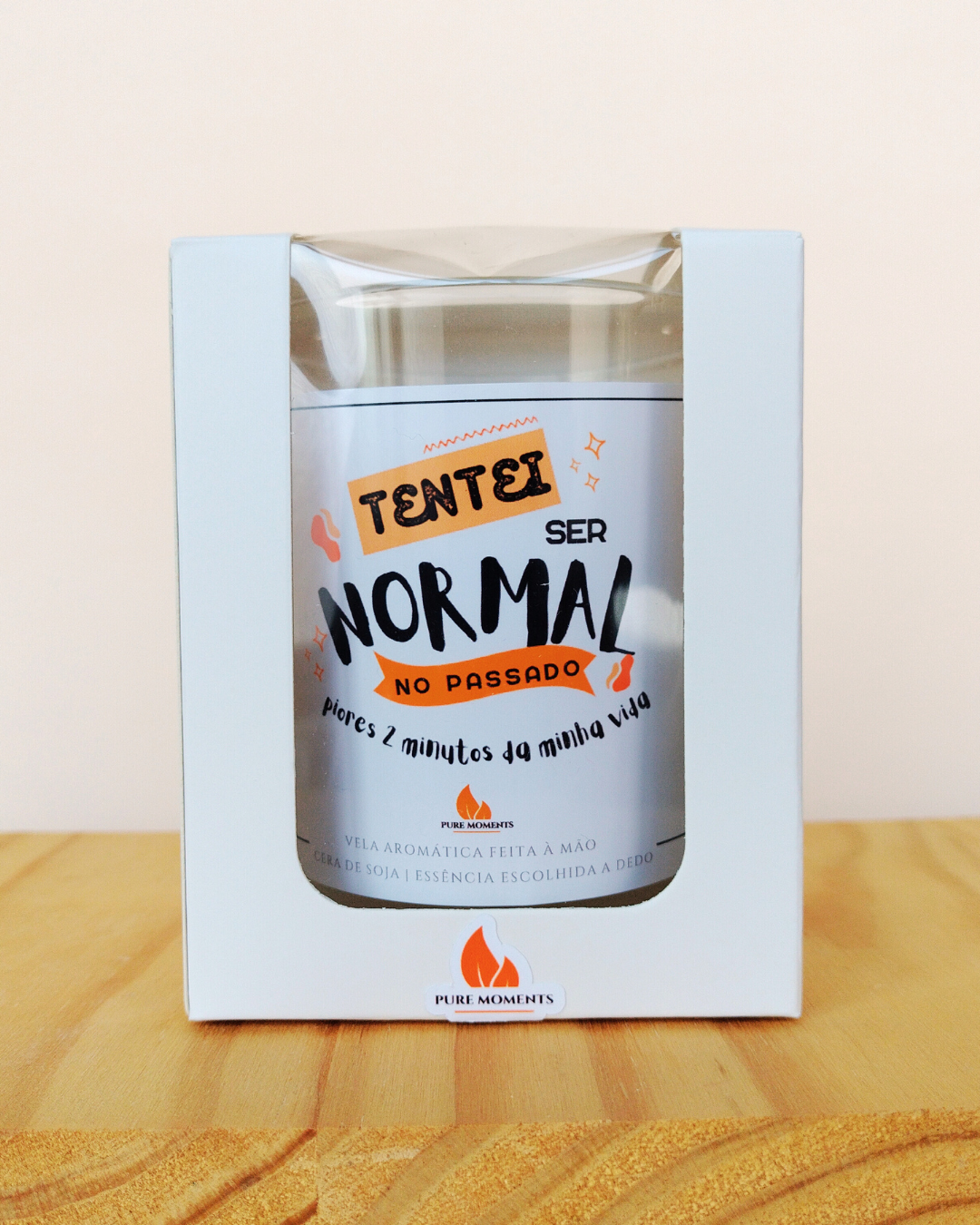 Vela Humorística “Tentei Ser Normal” | Presente Divertido