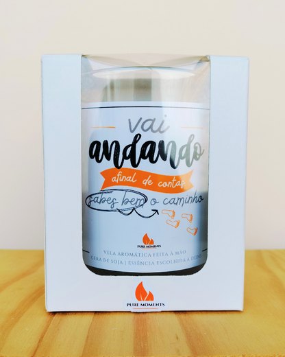 Vela Aromática "Vai andando..." | Presente Irónico