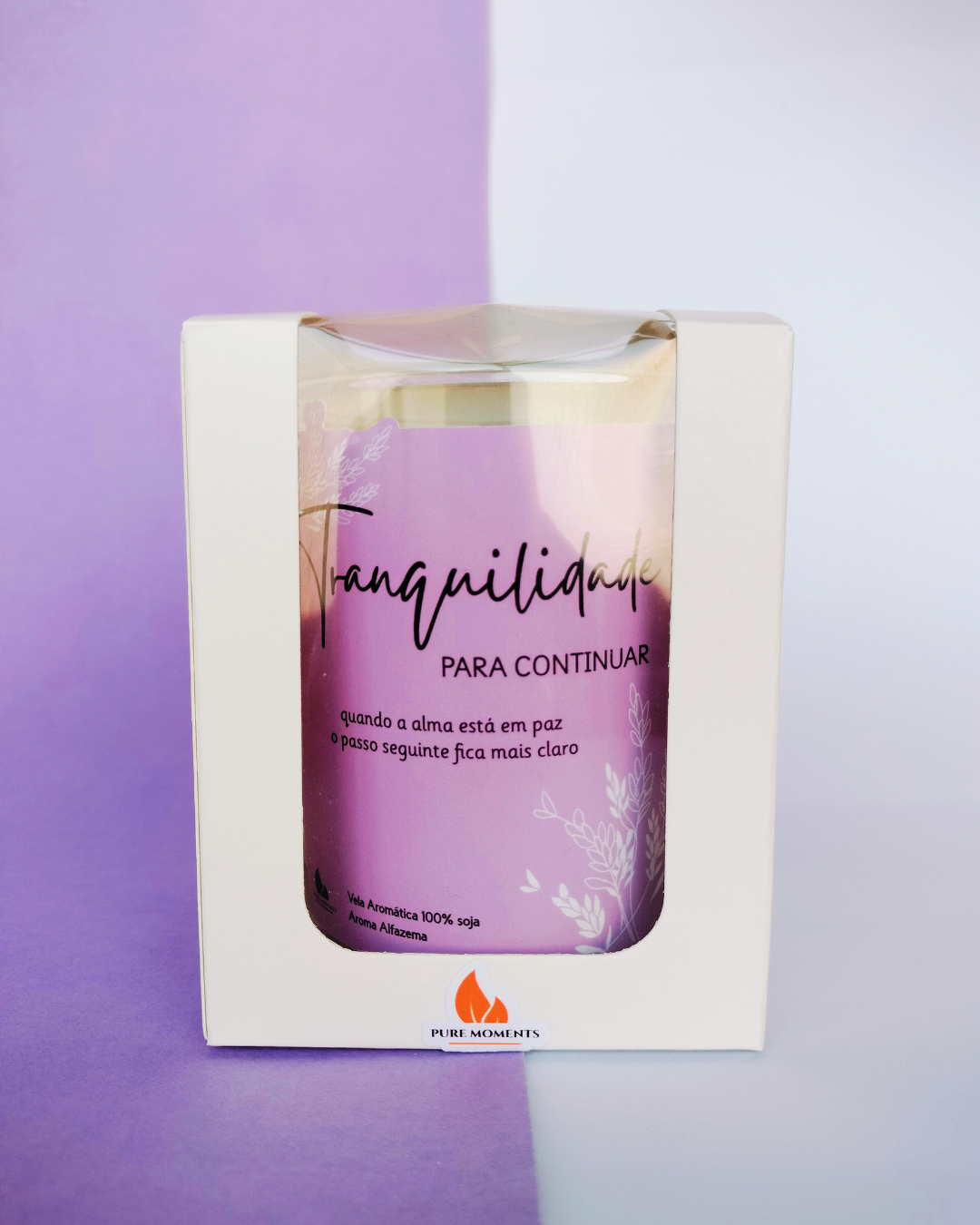 Vela Aromática Tranquilidade | Presente Calmante com Aroma Alfazema