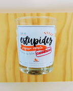 Vela Sarcástica “Estupidez” | Presente Irónico e Divertido