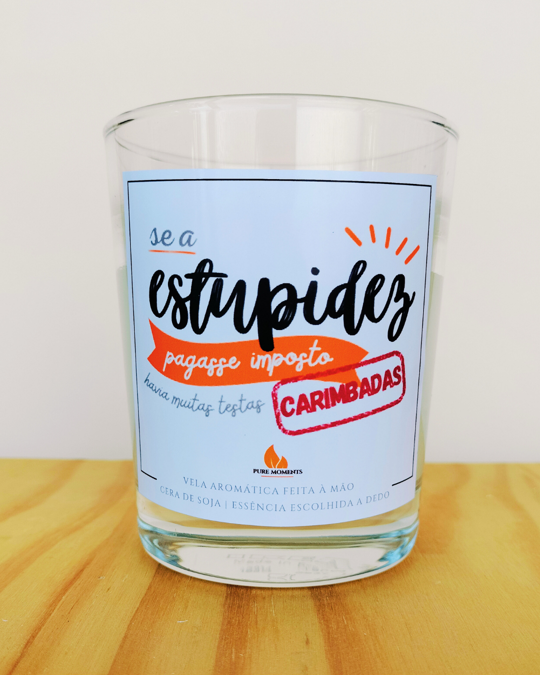 Vela Sarcástica “Estupidez” | Presente Irónico e Divertido
