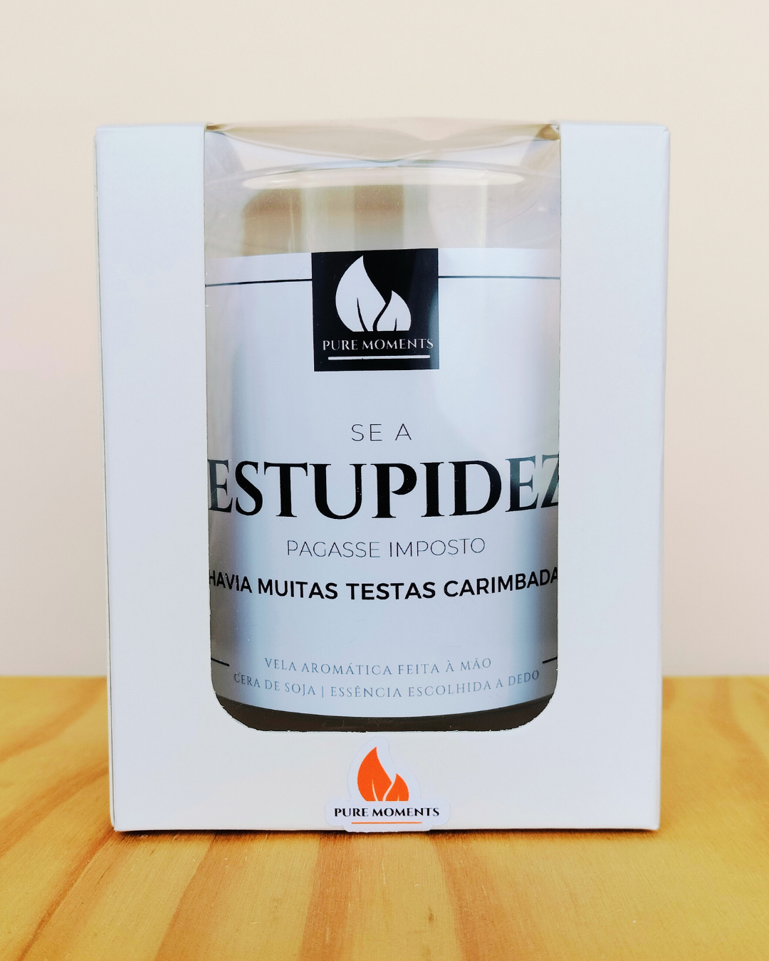 Vela Sarcástica “Estupidez” | Presente Irónico e Divertido