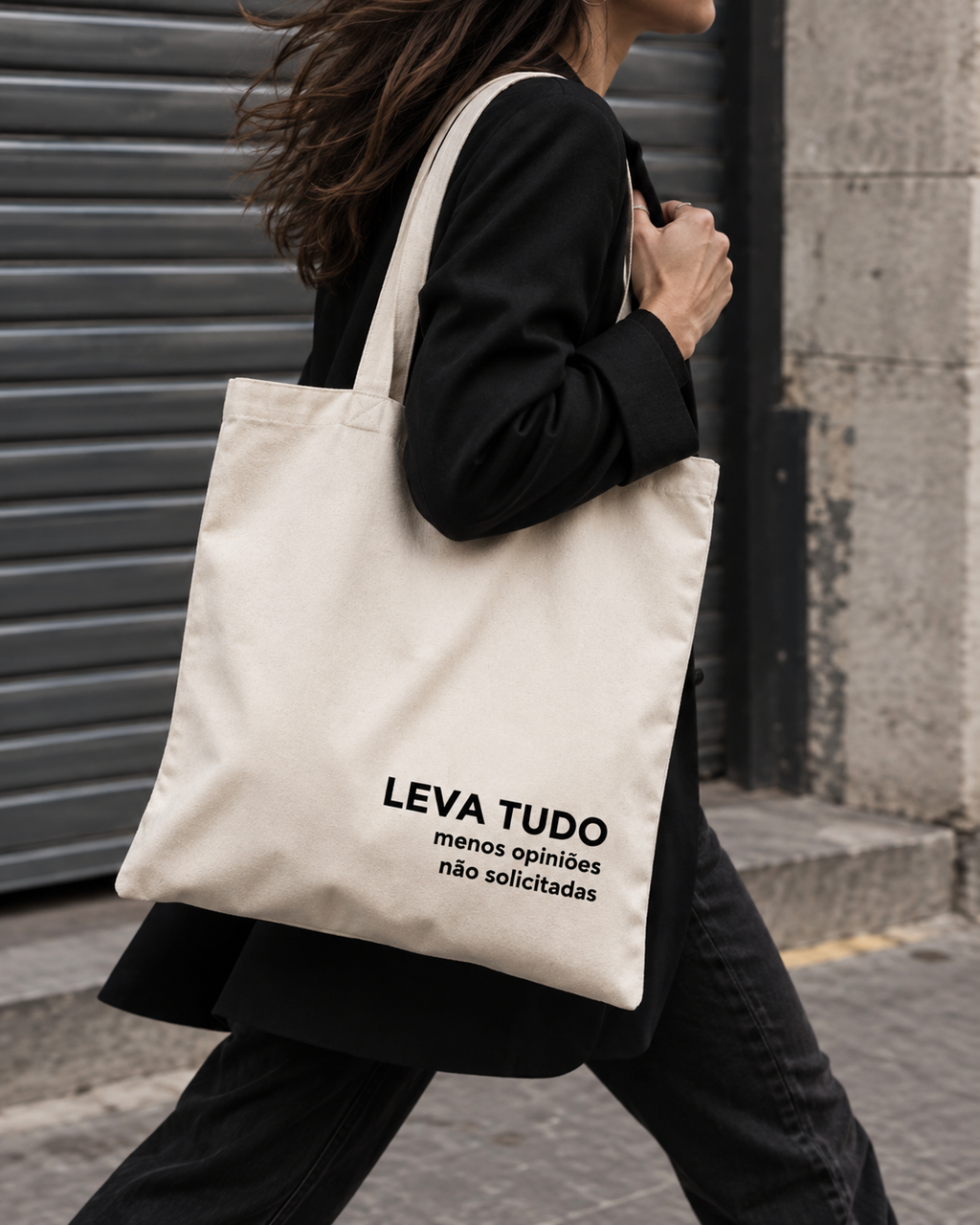 Saco de Pano LEVA TUDO, MENOS OPINIÕES