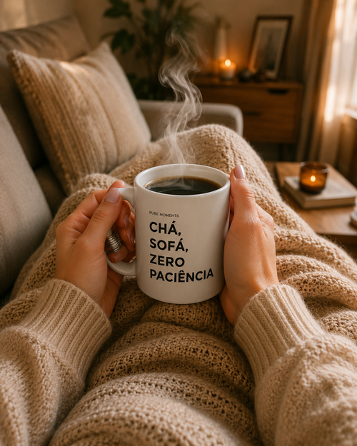 Caneca CHÁ SOFÁ E ZERO PACIÊNCIA